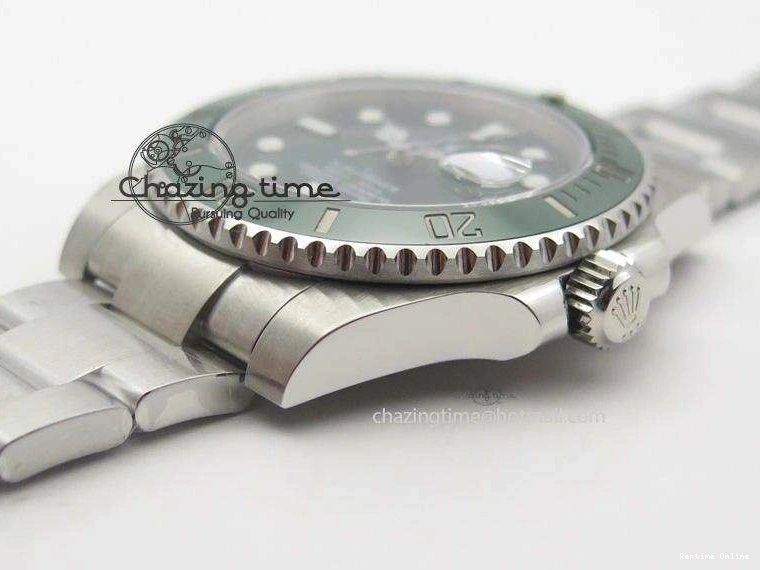 0417 TopPick Submariner 116610 LV Green Ceramic JF 1:1 Best Edition On SS Bracelet SA3135 V 3974